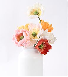 组装糖花花束或花瓶装饰